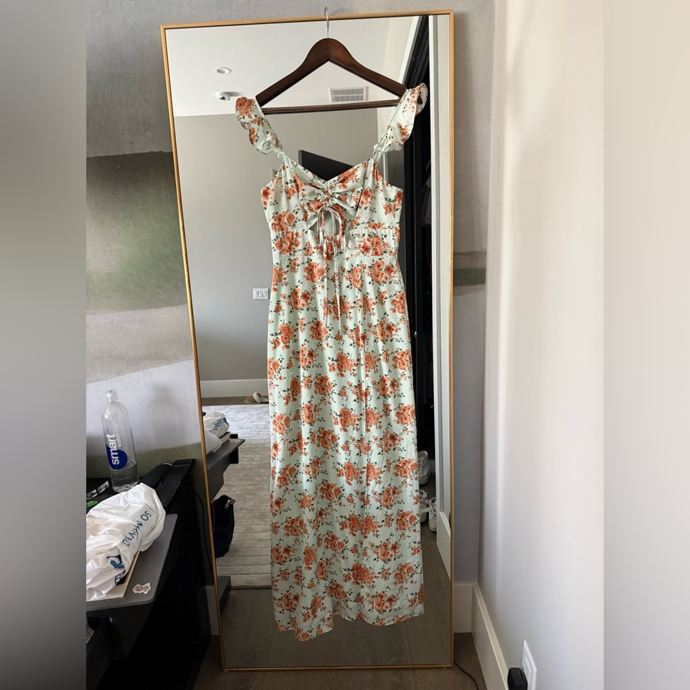 Lulus The Way to Love Floral Print Ruffled Maxi Dress